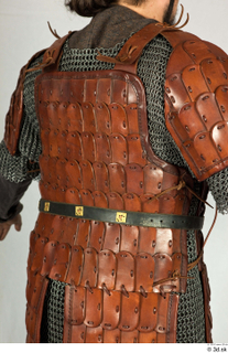  Photos Medieval Soldier in leather armor 6 Medieval clothing Medieval soldier chainmail armor chest armor leather gambeson upper body 0007.jpg
